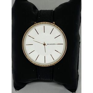 Skagen Karolina SKW2688 Women Black Leather Analog Dial Quartz Wrist Watch JK580